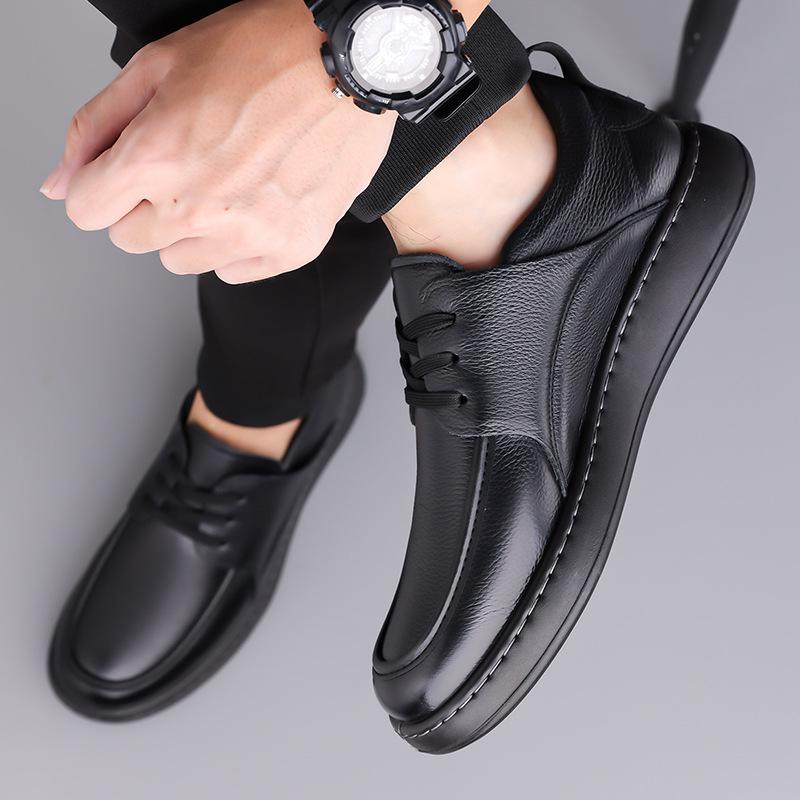 Męskie Retro Skórzane Lekkie Antypoślizgowe Casualowe Buty Biznesowe