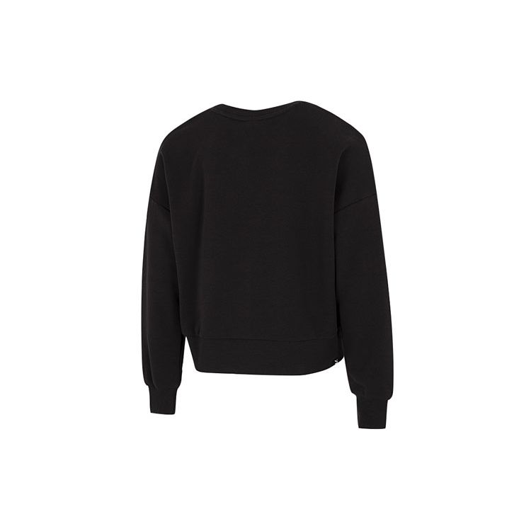 Puma Simple Letter Logo Printed Round Neck Pullover Sweatshirt Women sweatshirt Black 537357-01