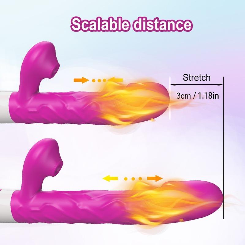 Rabbit Thrusting Vibrators Female Sex Toys For Women Clitoris Sucker Stimulator Heating Dildos Goods For Adults Sucking Machine