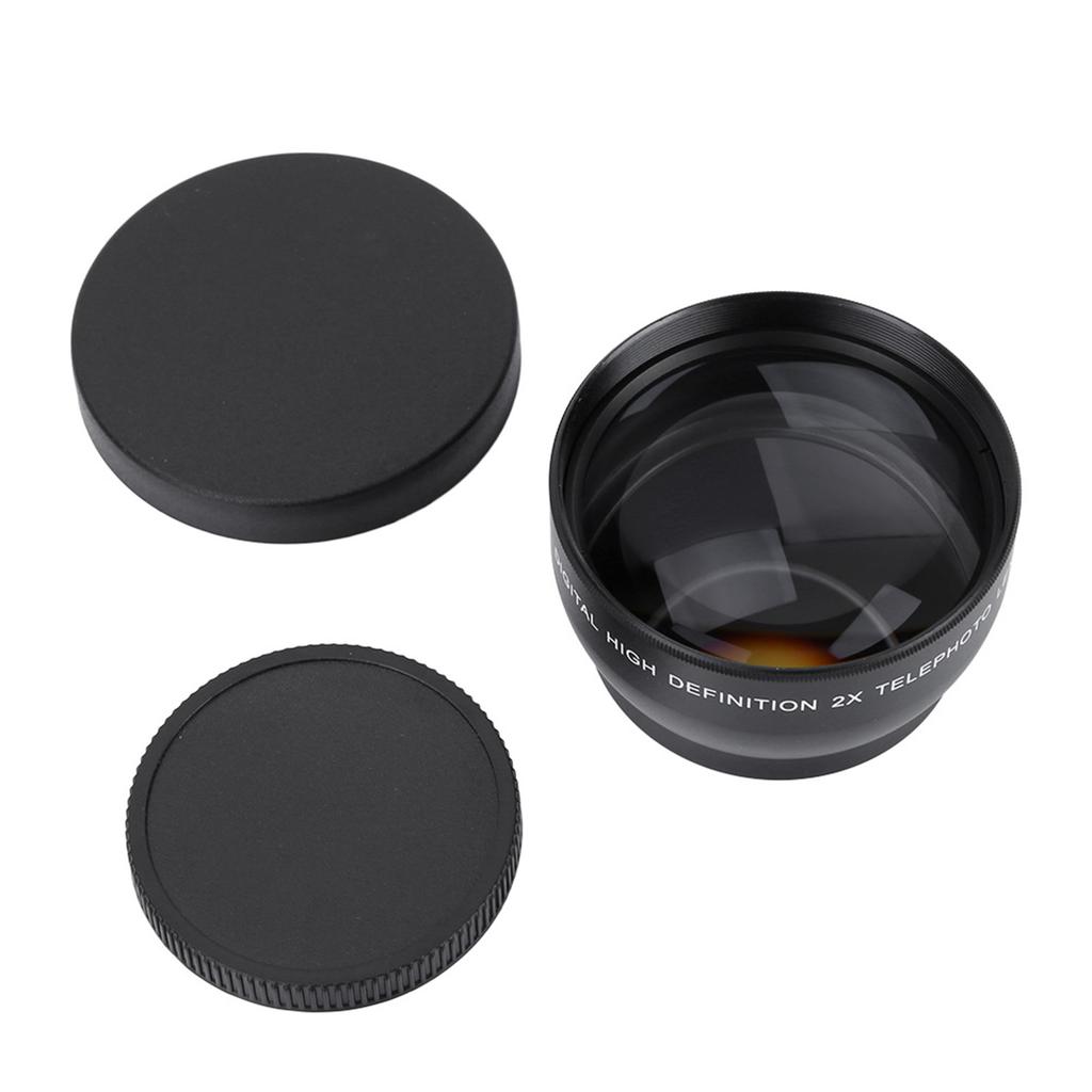 52mm 2X Magnification HD Tele Converter Telephoto Lens for 52mm Mount Camera