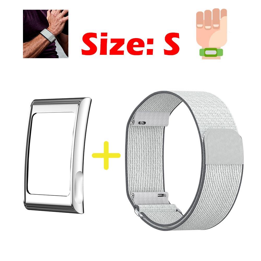 Metallrahmen + Nylonband für Amazfit Helio Armband Armband Bizeps Sport Ersatz Zubehör für Amazfit Helio Armband