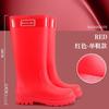 Extra High Rain Shoes Women's Water Shoes Fashion Wear Waterproof and Velvet Warm Adult Rainforest Hiking Non-slip Rubber Rain Boots