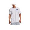Under Armour Letter Print Round Neck Basketball Sports Short Sleeve T-Shirt Men Tops White 1372841-100