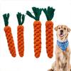 1Pcs Carrot Dog Bite Rope Pet Dog Hoys Safe Durable Braided Bite Dog Chew Toys Resistant Puppy Molar Cleaning Teeth Cotton Rope