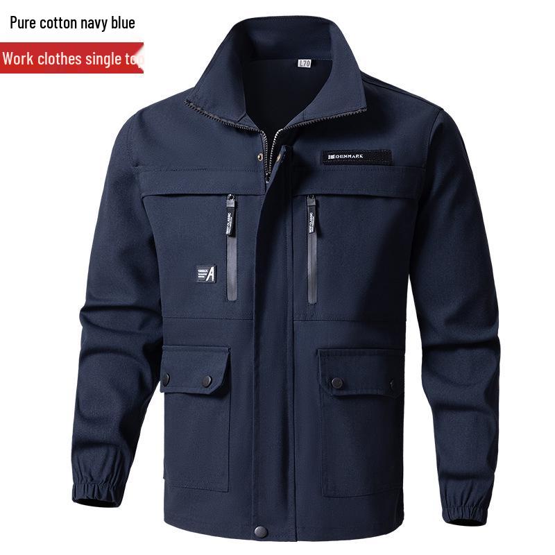 Men's and Women's Cotton Workwear Set, Anti-scalding and Wear-resistant for Welders and Auto Repair, Suitable for Spring and Autumn.