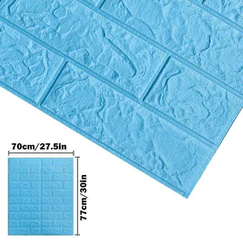 5PCS 3D Self Adhesive Foam Wall Sticker Waterproof  Bedroom Home Decor DIY Imitation Brick Wallpaper for Living Room Decoration