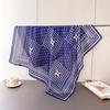 Simple Polka Dot Simulation Silk High-end Large Square Scarf Silk Scarf Printed Shawl Decorative Scarf Sunscreen Headscarf Women's Scarf