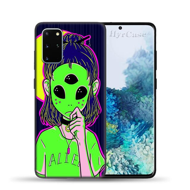 Alien Space Silicone Case For Samsung Galaxy S22 S21 Ultra S20 Fe Plus A53 A73 A52 A72 A51 A71 A22 A12 A32 A50 A33 A13 Cover
