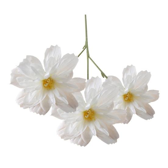 24 Inch Artificial Flower with 3 Heads Full Blooms Faux Silk Flower Branches for Vase Wedding Bouquet Home Party Decor