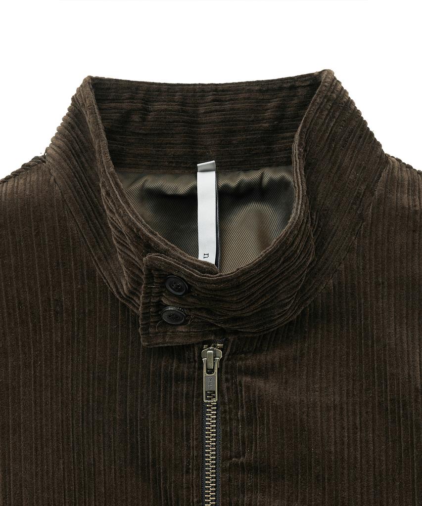 Noirer Multi-Whale Corduroy Harrington Jacket (Brown)