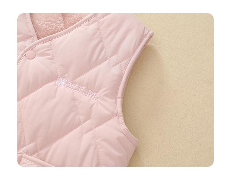Children's Fleece-Lined Winter Vest: Warm & Thickened for Boys and Girls, Infant Class A