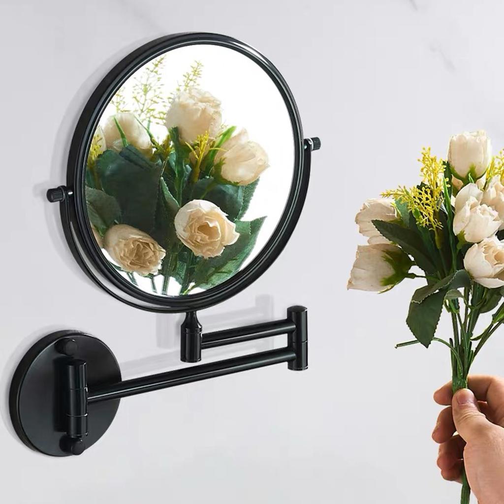 Nástěnné zrcátko na make-up 3x zvětšení Otočné sklopné toaletní zrcátko pro samoúčes a každodenní holení