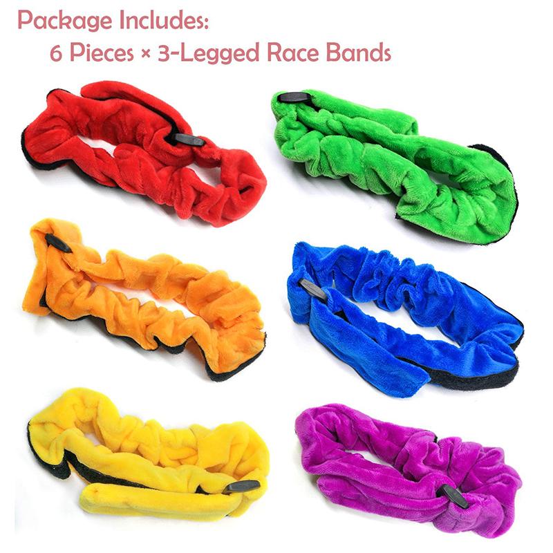 Sportime 3 Three Legged Race Bands Legged Race Game for Kids Adults Birthday Carnival Party Field Day Outdoor Canvas