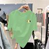 Baumwoll Unisex T-Shirt für Damen Koreanische Mode Locker Teenager Oversize Große Größen Oberteile im Angebot Bedruckt Grafik Os