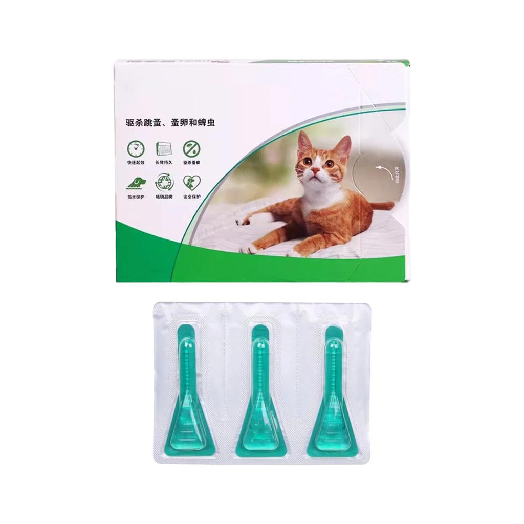 3-pack (total 1.5ml) Topical Antiparasitic Medication For Treating And Preventing Flea And Tick Infections In Cats And Dogs