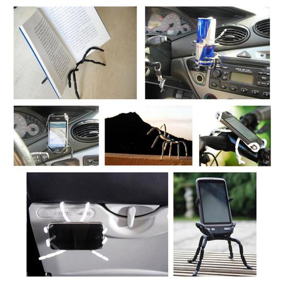 Car Phone Holder Universal Multi-function Flexible Adjustable Grip Stable Decorative Portable Spider Car