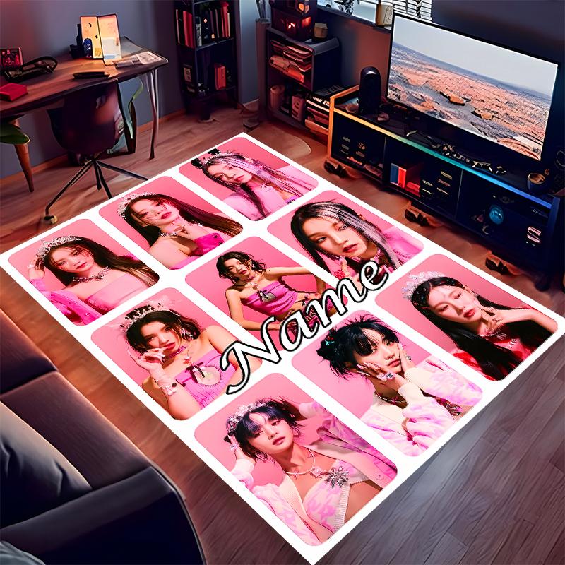 Custom personalization (G)I-DLE Print Area Rug - Soft, Washable Non-Slip Indoor Mat,Living Room,Home&Office Decorative Rug