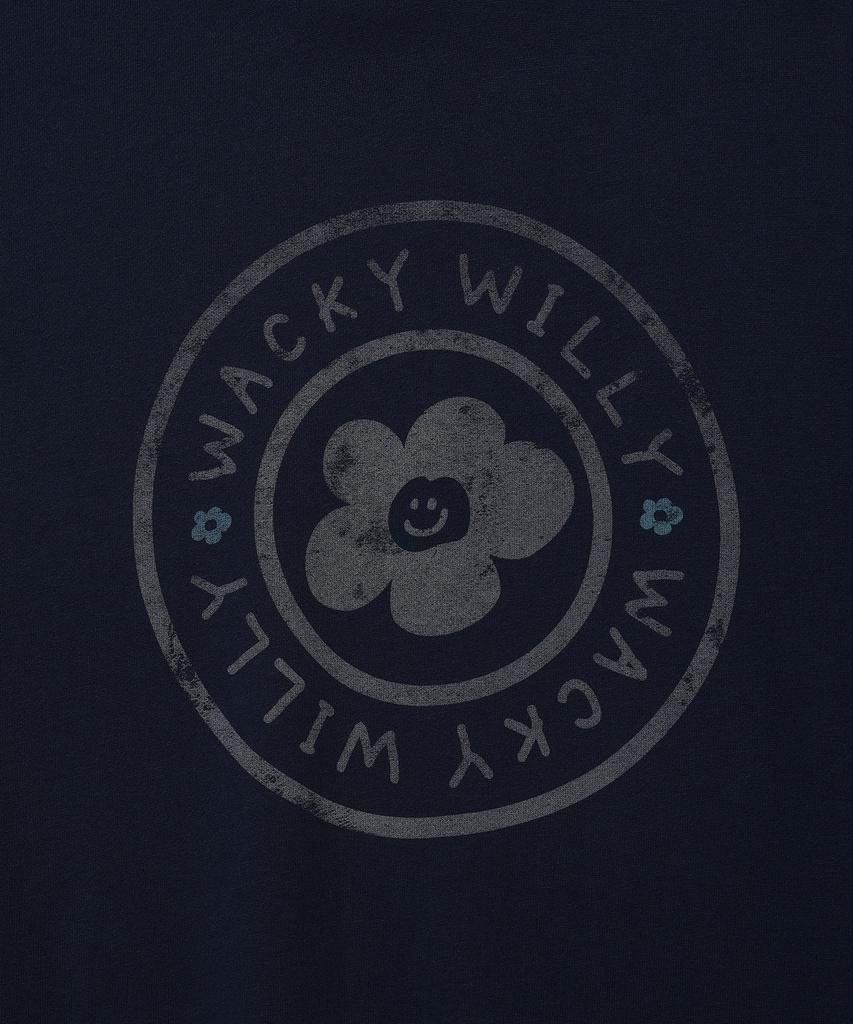 WACKY WILLY Women'S Lily Circle Graphic Sweatshirt Navy