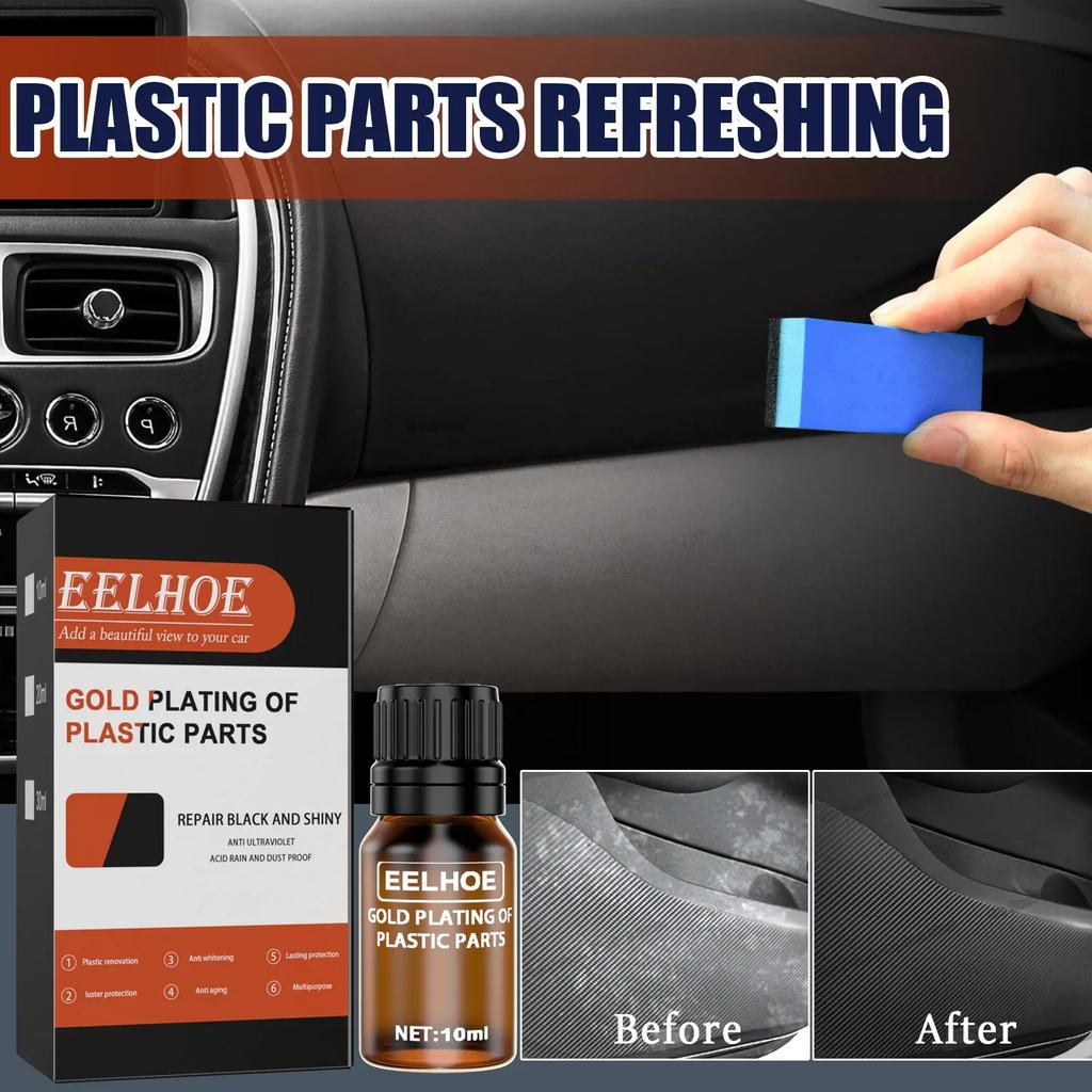 30ml Car Plating Refurbishing Agent Plastic Liquid Crystal Plating Liquid Car Interior Dashboard Plastic Refurbishment Paste