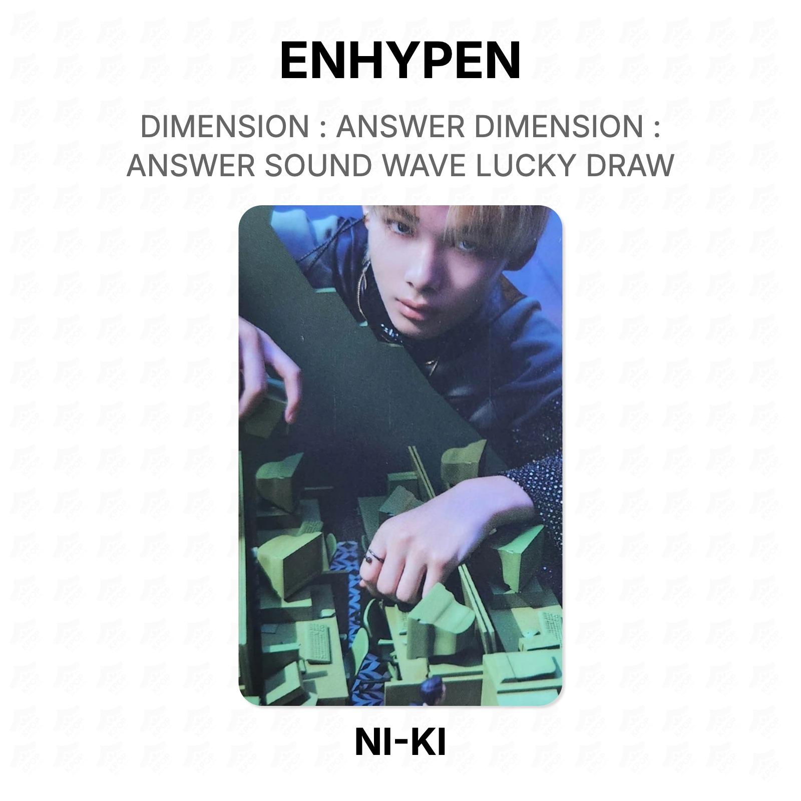 ENHYPEN DIMENSION : ANSWER DIMENSION : ANSWER SOUND WAVE LUCKY DRAW Official Photocard NI-KI