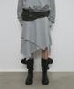 Saendeulig Unbalanced String Midi Skirt_Melange Gray
