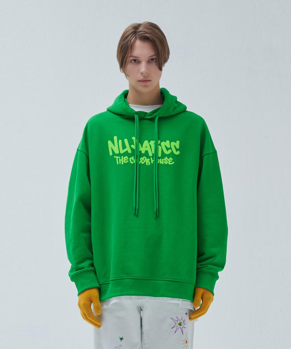 Nupak High-Quality Cotton Logo Hoodie - Men S/Green