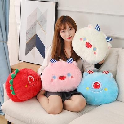 35cm Funny Fluffy Big Eyes Monster Plush Toy Soft Cute Ghost Stuffed Doll Sleeping Pillow Sofa Cushion Children's Birthday Gift