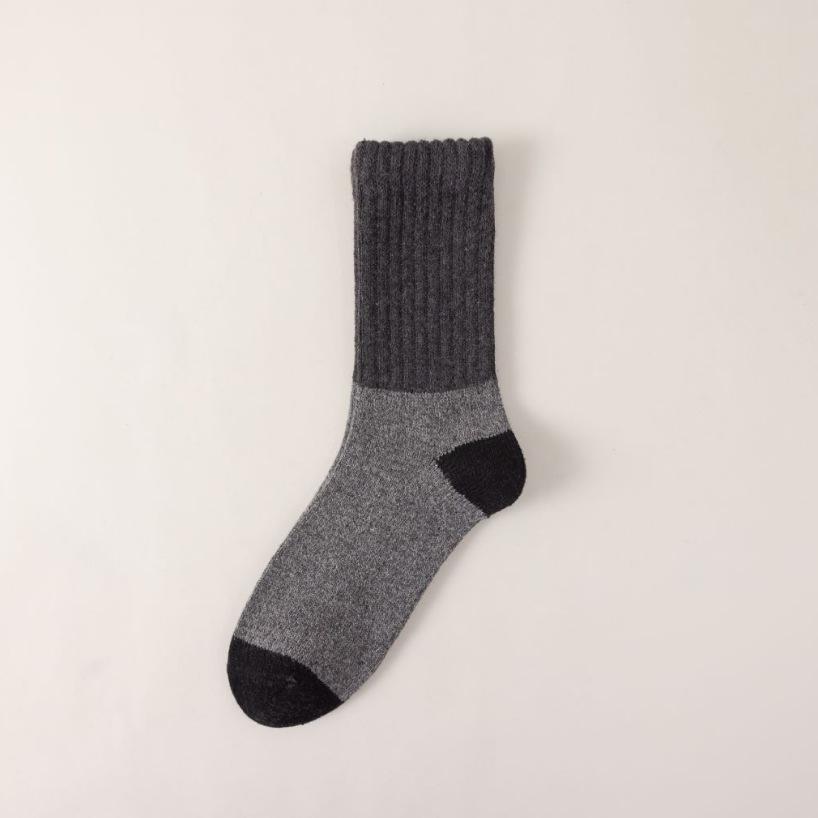 Șosete groase de iarnă pentru bărbați, din lână și catifea, cu tub mediu - super calde, absorbante de transpirație, din cașmir lung