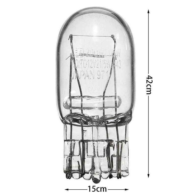 2Pcs T20 Halogen Lamp Glass Daytime Running Light Turn Signal Light Stop Brake Tail Lamp Bulbs 7443 W21/5W Bulbs 7