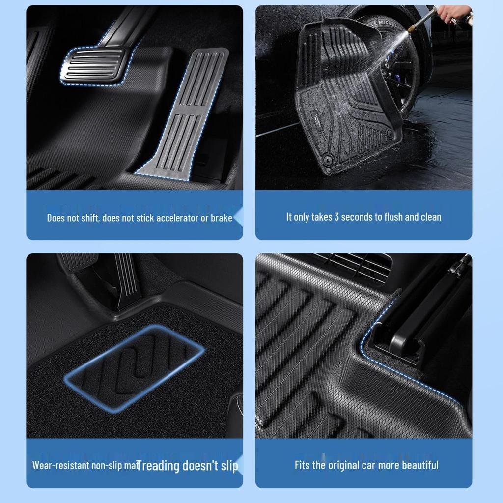 Premium TPE Floor Mats for 2011-2026 Volkswagen Passat/PRO New Energy - Semi-Enclosed Design