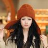 Korean Solid Color Earmuff Knitted Hat Winter Keep Warm Versatile Beanie For Women