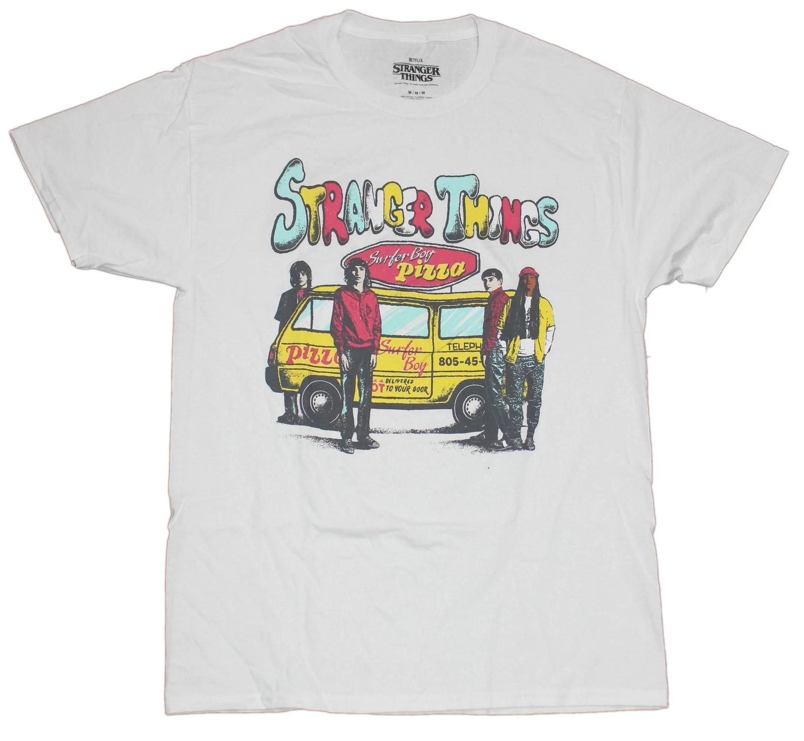 Stranger Things New Adult T-Shirt - Surfer Pizza Delivery Truck S