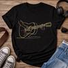 Acoustic Guitar Line Art T-Shirt, Musician Gift
