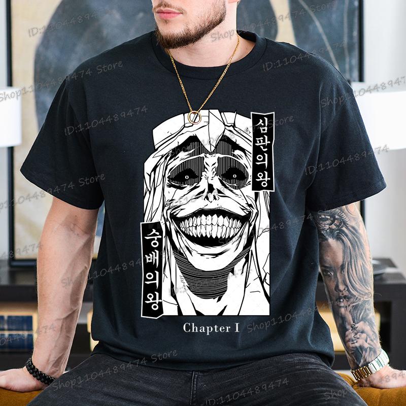 Anime T-Shirt Comic Solo Leveling Fashion Men's Clothing Short Sleeve Harajuku Sung Jin-Woo Tops Solo Leveling Unisex Streetwear