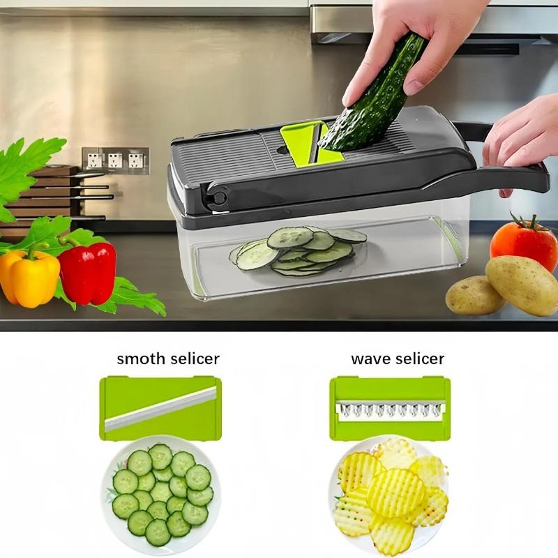 14Set of Kitchen Vegetable Chopper Fruit & Vegetable Tools Multifunctional Grater Potato Vegetables Dicing Gadget Slicer