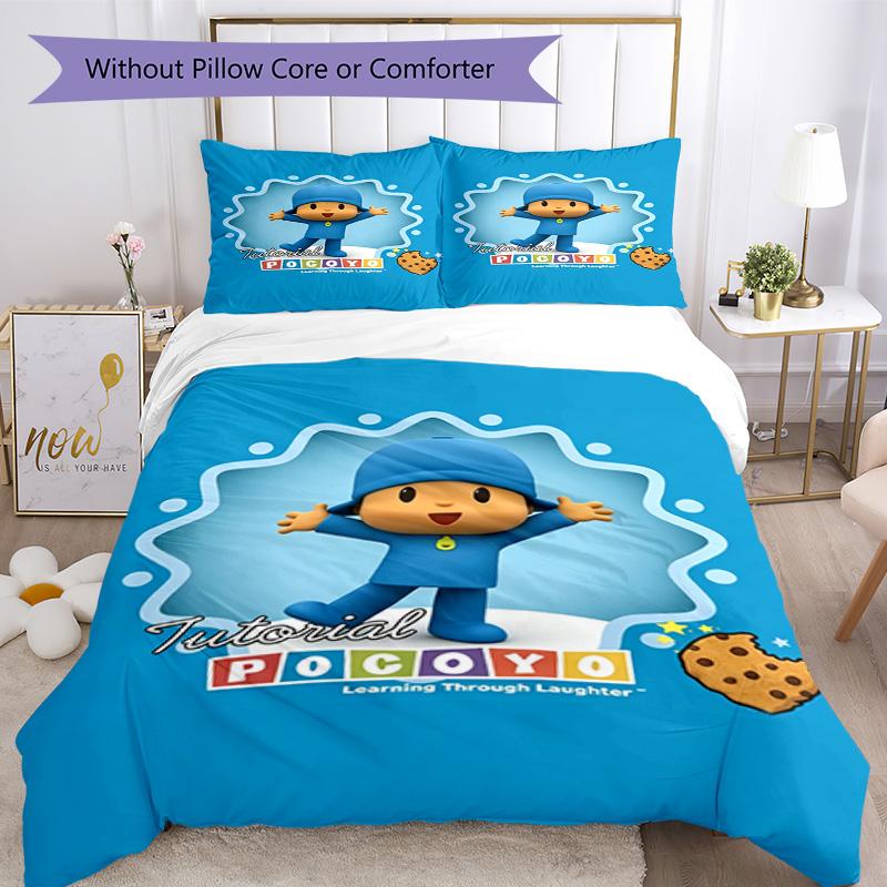 Pocoyo Quilt Cover Set Perfect for Bedrooms Soft Fabric Perfect Gift for Friends & Family