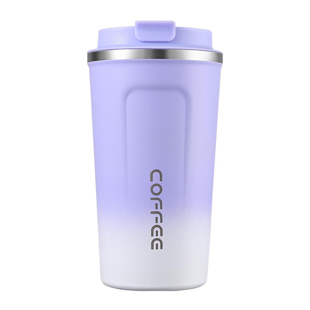 510ml Reise-Kaffeebecher, Isolierte Becher aus Edelstahl, Auslaufsicher & Spritzwassergeschützt mit Klappdeckel für Heiß-/Kaltkaffee, Eiskaffee, Tee