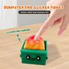 3Pcs Dumpster Fire Clickie Fidget Emotional Support Office Desk Decor Keyboard Fidget Clicker Fidget Keychain Fidget Toy