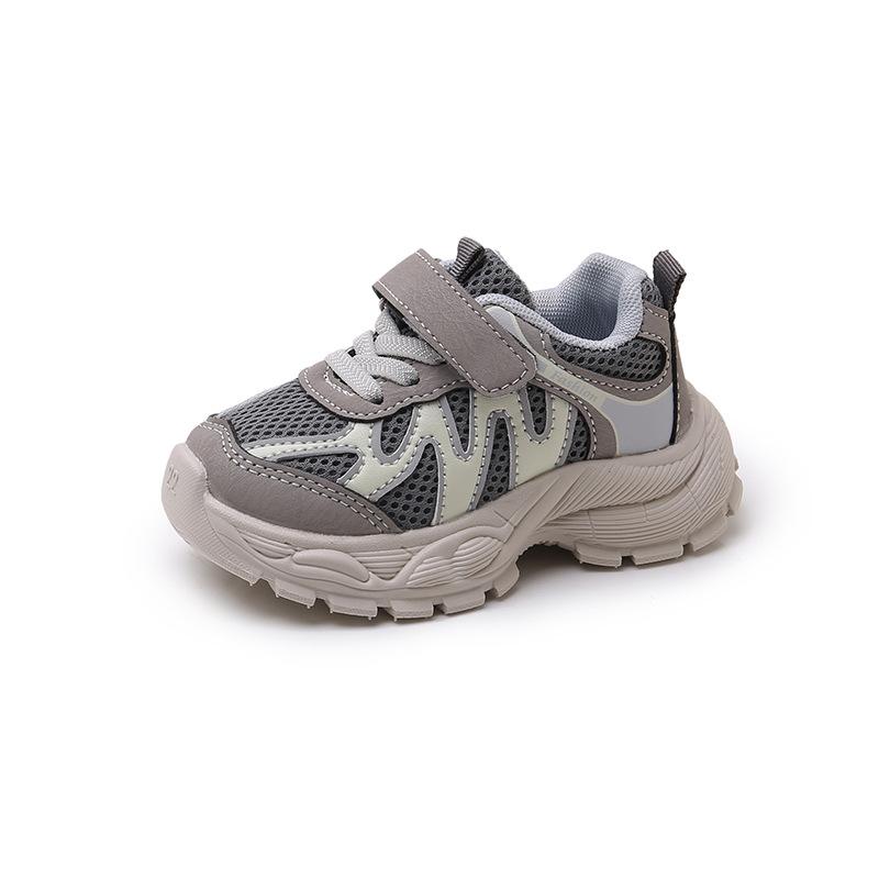 2025 autumn fashion striped children's sneakers double mesh breathable girls running shoes non-slip students