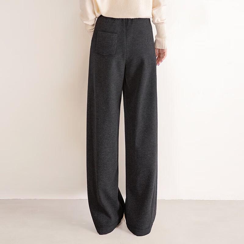 Women's Relaxed Fit High Waist Drawstring Twill Pants