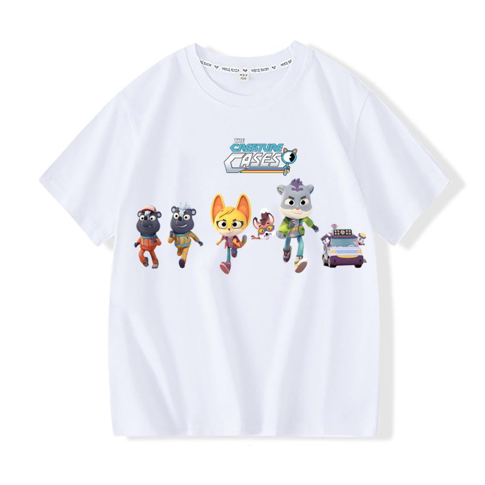 Kawaii 100%Cotton T-shirts the Creature Cases High Quality Short Sleeve BoysGirls Children T Shirt Graphic Printing Camisetas Anime T-shirt