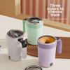 1ks Samo míchací hrnek 11,3*7,3cm Automatický míchací hrnek na kávu s displejem teploty, samo míchací hrnek Fialová/bílá/zelená