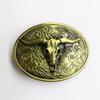 Zinc Western Denim Belt Buckle Cow Skull Reteo Vintage Belt Button Head