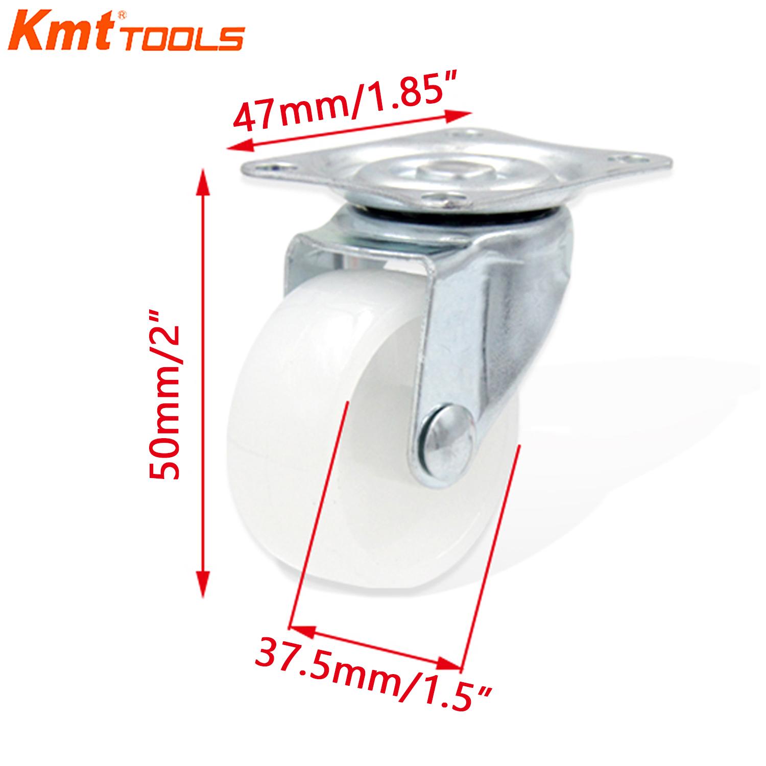 

Поворотні колеса KMT 4 шт., поліпропілен 1,25 дюйма з верхньою несучою пластиною на 360 градусів, місткість 44 фунта для меблевих візків