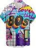 80S Enthusiast Vintage Pattern 3D Print Men'S Shirt Fashion Casual Individual Hip-Hop Rock Street Hawaiian Shirt
