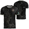 Mens Mexico Flag 3D Printed Short Sleeve T-Shirt Loose Fit Breathable Sport Tee Football Fans