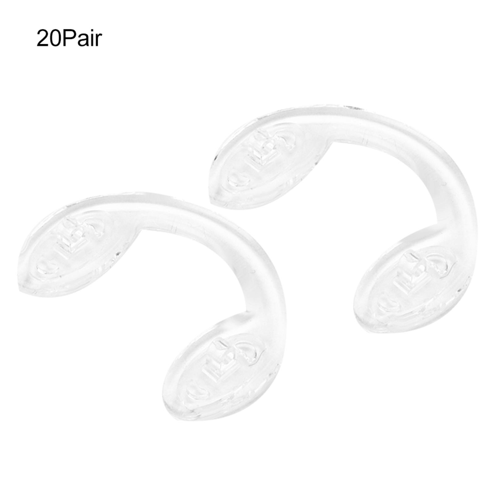 

20 пар U-образных носовых упоров, мягкие силиконовые противоскользящие носовые упоры, аксессуары для детских очков