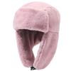 Cappello invernale Ushanka da uomo e da donna, da pilota, da aviatore, da bombardiere, da cacciatore, in pelliccia sintetica, in pelle, con paraorecchie, cappello da pilota invernale