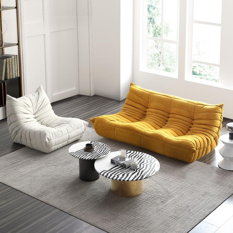 Compression Caterpillar Sofa Living Room Sleepable and Reclining Balcony Single Bedroom Fabric Lazy Sofa Small Household