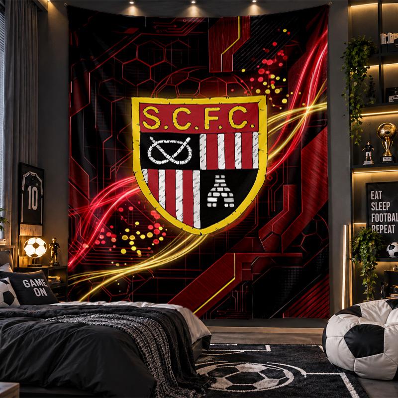 Wall Hanging Tapestry Stoke City Football Print Cloth for Living Room Bedroom Home Decor